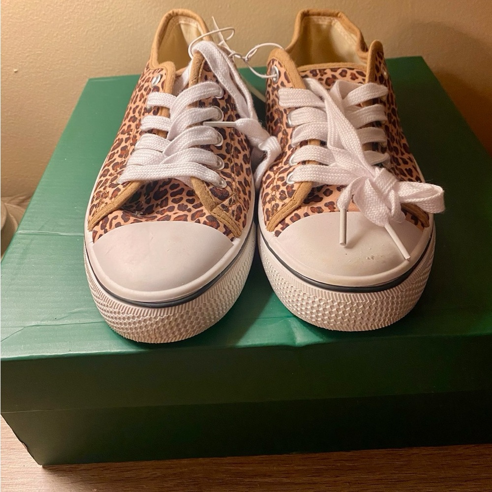 Leopard print sneakers